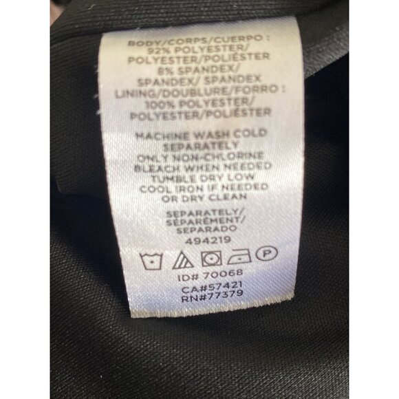 Ann Taylor Factory Floral Print Black & Lilac Dress 3/4 Sleeves Size 10 - Picture 9 of 9